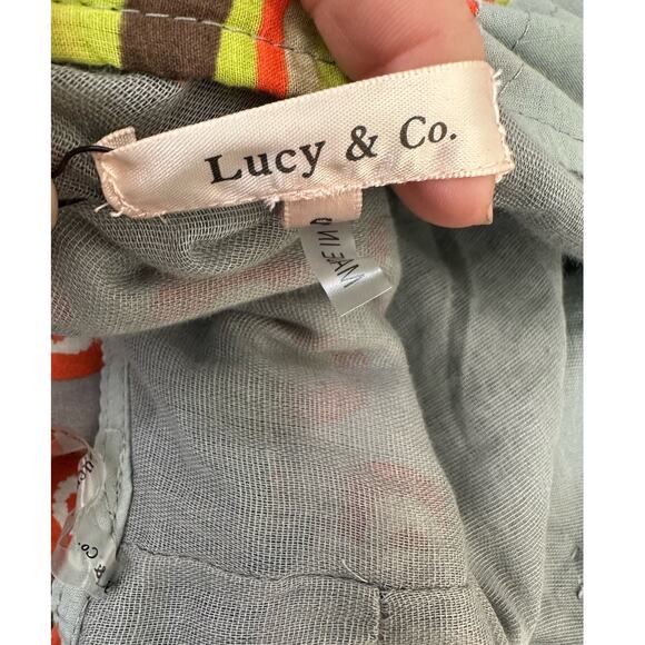 Lucy and Co. gray green pink patchwork Tank Mini Dress Size Small - Picture 3 of 16